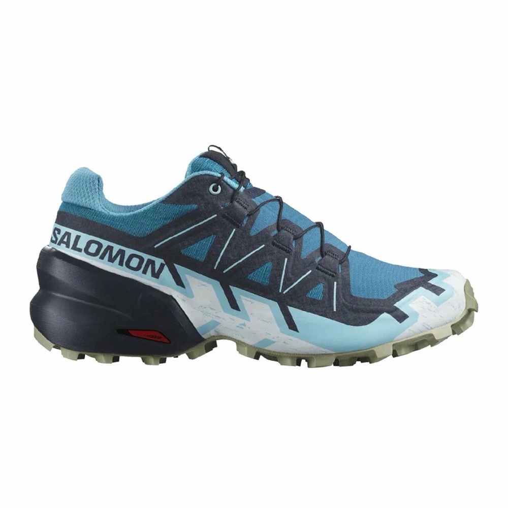 👹Salomon Speedcross 6 Trail Tahitian Tide/Carbon/Tea Running Shoes teal Sz 9